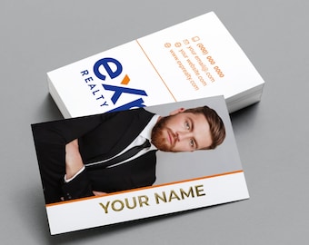 eXp Realty Luxury Business Cards Printing with Embossed FOIL | Real Estate Business Card | Promotional Realtor Business Cards | Luxury cards