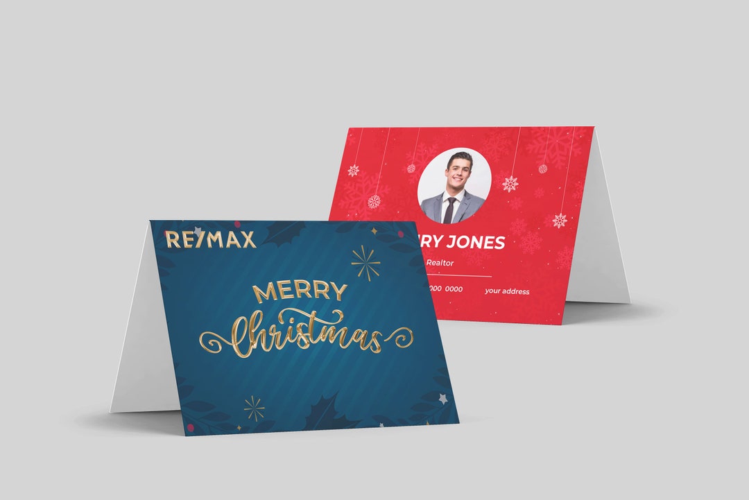 Luxury Remax Holiday Card Realtor Christmas Card Real Etsy