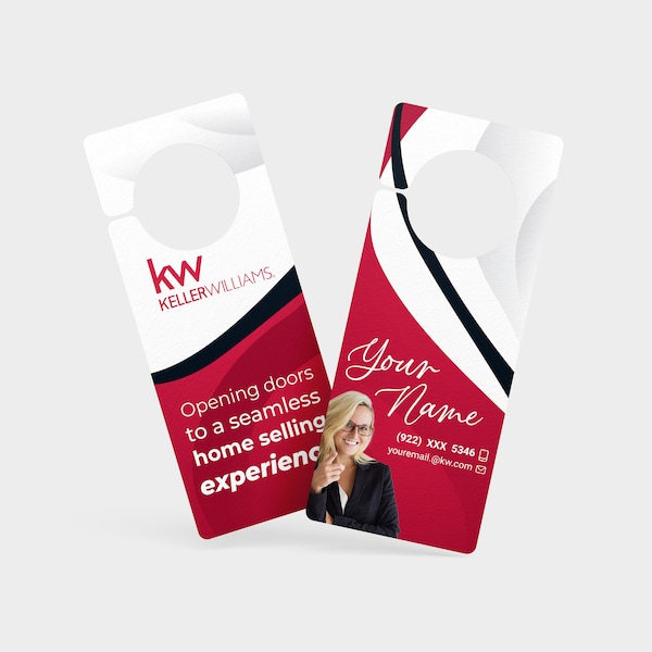 Set of 100 Keller Williams Door Hanger | Door Hangers  | Printed KW door hangers | real estate door hangers | realtor door hangers | 4.25x11