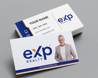 eXp Realty Business Cards | Business Cards Soft Touch Laminated | Real Estate Business Card | Promotional Realtor Business Cards