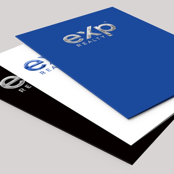 eXp Realty Presentation Folders with Embossed Foil (Pack) | Realtor Folders | Business Folders | Presentation Folders | eXp | Real Estate