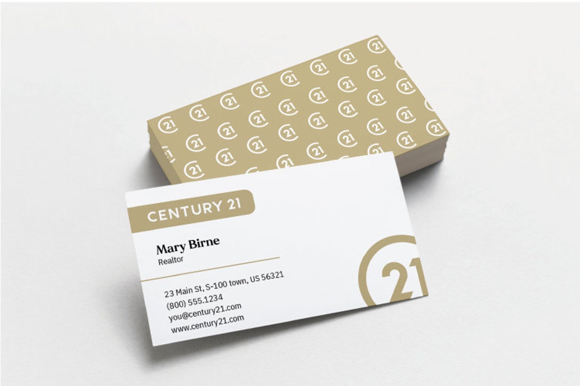 Soft Touch Laminated Business Cards Horizontal Century 21 Etsy UK