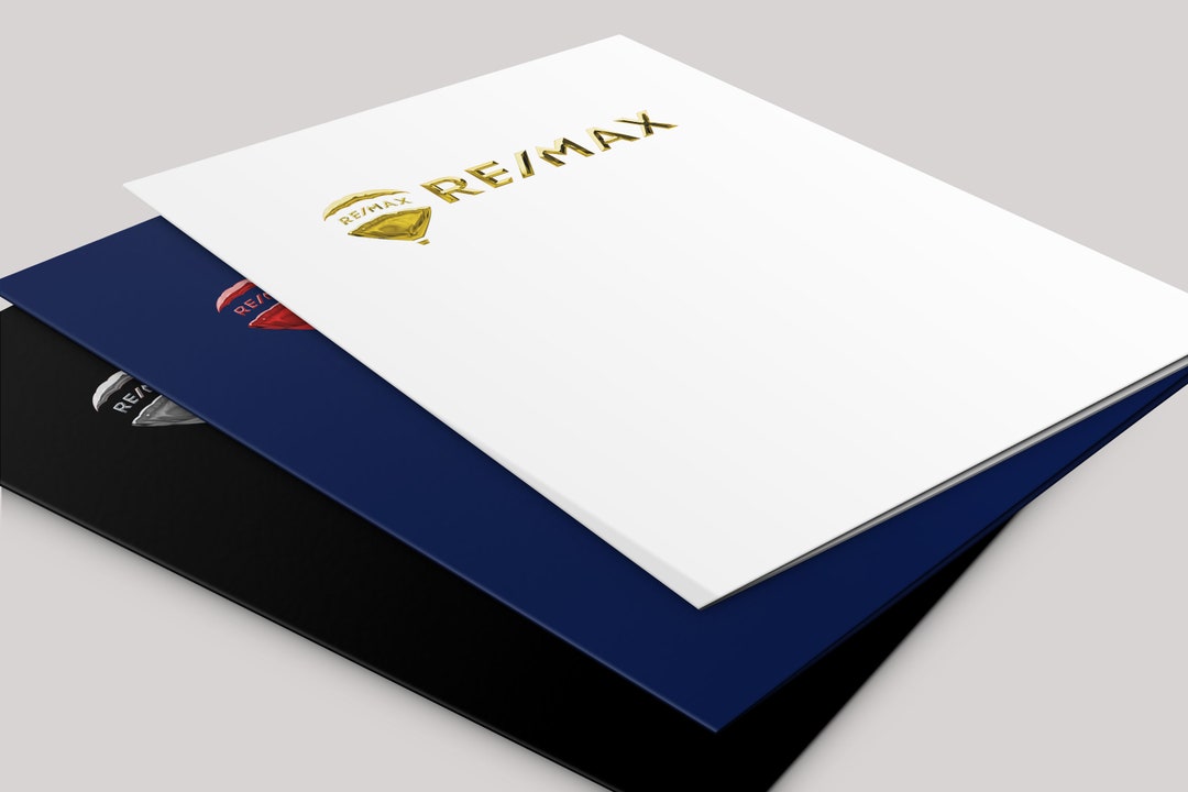 Remax Presentation Folders With Raised Metallic Foil 25 Pack Etsy