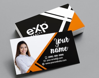eXp Realty Business Cards | Business Cards Soft Touch Laminated | Real Estate Business Card | Promotional Realtor Business Cards