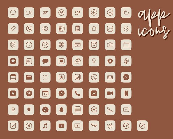 65 Premium Aesthetic Minimalist Terracotta Ios 14 App Icons Etsy 65 premium aesthetic minimalist terracotta ios 14 app icons hand illustrated for customizing home screen for fall hygge warm tropical
