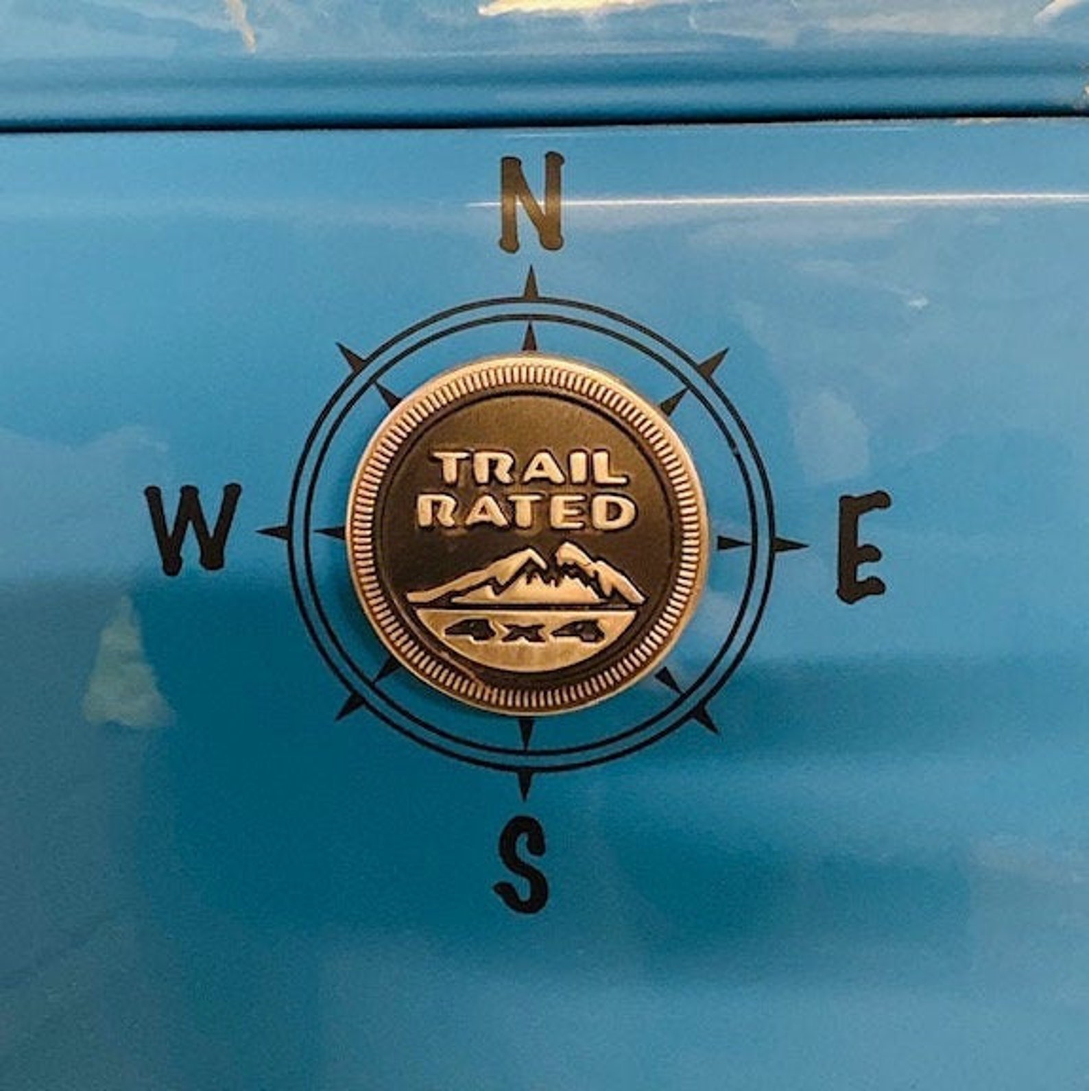 Jeep Trail Rated Badge Compass Decal Etsy