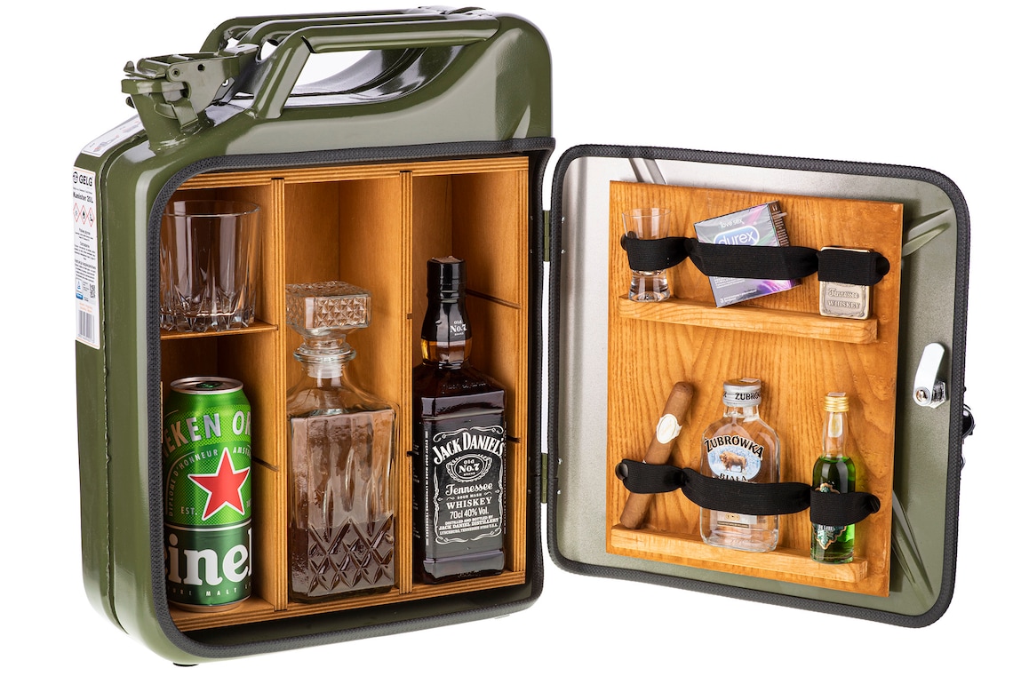 Jerry Can Mini Bar FREE PERSONALIZED ENGRAVEMENT and three Etsy