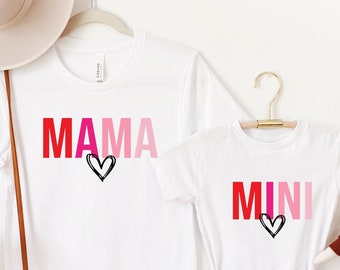 Mommy and Mini heart shirts, mother's day gift, mother daughter shirts, matching outfits, Sold Separately