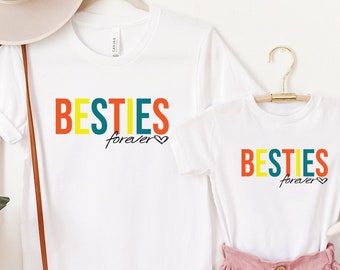 PRETTY BESTIES, mommy and me, matching shirts, mother daughter shirts, matching outfits, mother's day shirt, mother's day gifts