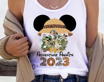 Adventure awaits shirt, Mickey & Friends Animal Kingdom Safari Shirt, Disney Safari Trip Tee, Mickey And Friend Shirt, Animal Kingdom Shirt