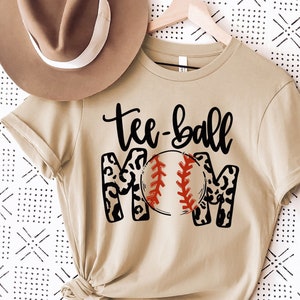 Tball Mom leopard Shirt, Custom T-Ball Tshirt, Mother's Day Shirt, Mommy Shirt, Baseball Mom Shirt, Family Shirt, Mom T-Shirt, Gift for her