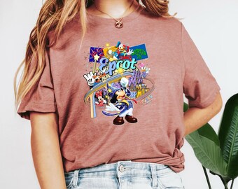 Disney Epcot Shirt, Vintage Epcot 1982 Shirt, Vintage Disney Shirt, Mickey And Friends, Epcot Trip Shirt, Disney Family Trip Matching Shirt
