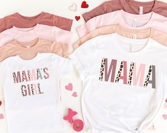 Mama tshirt, Mama's girl tshirt, Mama and Mini Leopard T-Shirt, Mommy and me matching shirts, Mama Shirt, Sold Separately