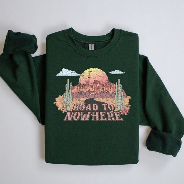 Road To Nowhere | Boho Tee | Graphic Tees | Retro Shirt | Road Trip T-Shirt | Desert | Retro Shirt | Family Travel Shirt