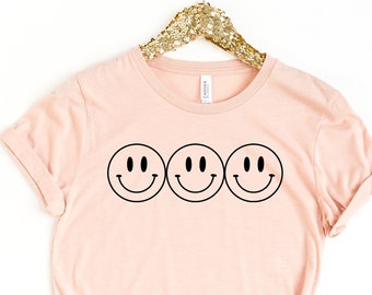 Smiley Face Shirt, Happy Face Shirt, Retro Smiley Face, Smile Shirt