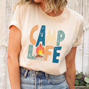 Camp Life Shirt, Camping Shirt, Hiking Shirt, Vacation Shirt, Travel Shirt, Happy Camper Shirt DTF