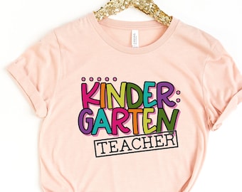 Maestra de jardín de infantes, camiseta de maestra, regalo para maestra, agradecimiento a la maestra, regalo para maestra