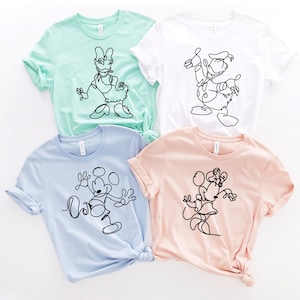 Chemise Disney, chemise Disney pour femme, chemise avec oreilles Disney, T-shirt unisexe Disney pour femme, chemise Mickey Disney, t-shirt pour enfant