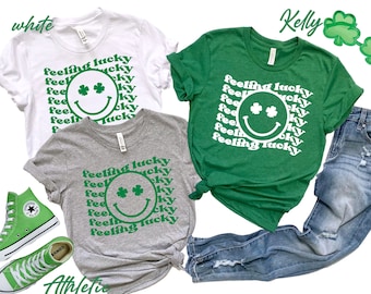 Feeling Lucky T-Shirt, Irish Shirt, St. Patrick's Day T-Shirt for Women, St. Patrick's for Men, Luck of the Irish, Shamrock Shirt