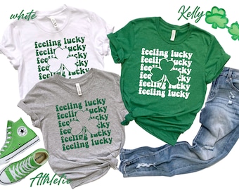 Feeling Lucky T-Shirt, Irish Shirt, St. Patrick's Day T-Shirt for Women, St. Patrick's for Men, Luck of the Irish, Shamrock Shirt