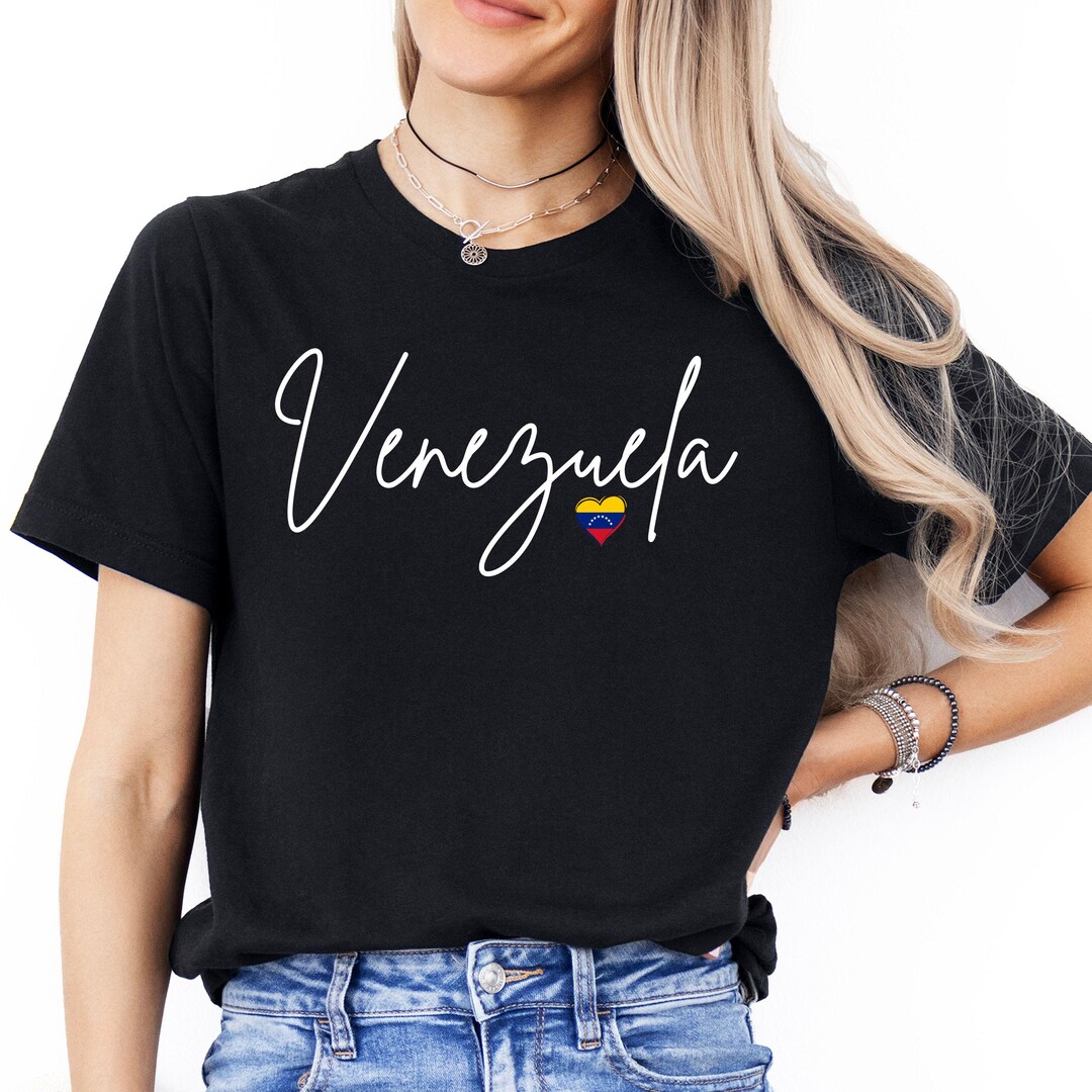 Venezuela Script T-shirt, Free Venezuela Heart Flag Tee, Patriotic VZLA ...