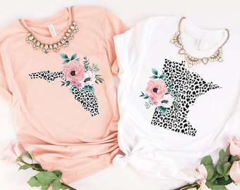 Leopard State Shirt, Choose any state, Leopard Texas, State Pride Shirt, Leopard Shirt