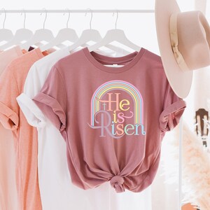 He Is Risen Shirt, Christian Shirts, Easter Bunny Shirt, Gift For Easter Gift, Easter Shirts for Women, Christian Easter Shirt
