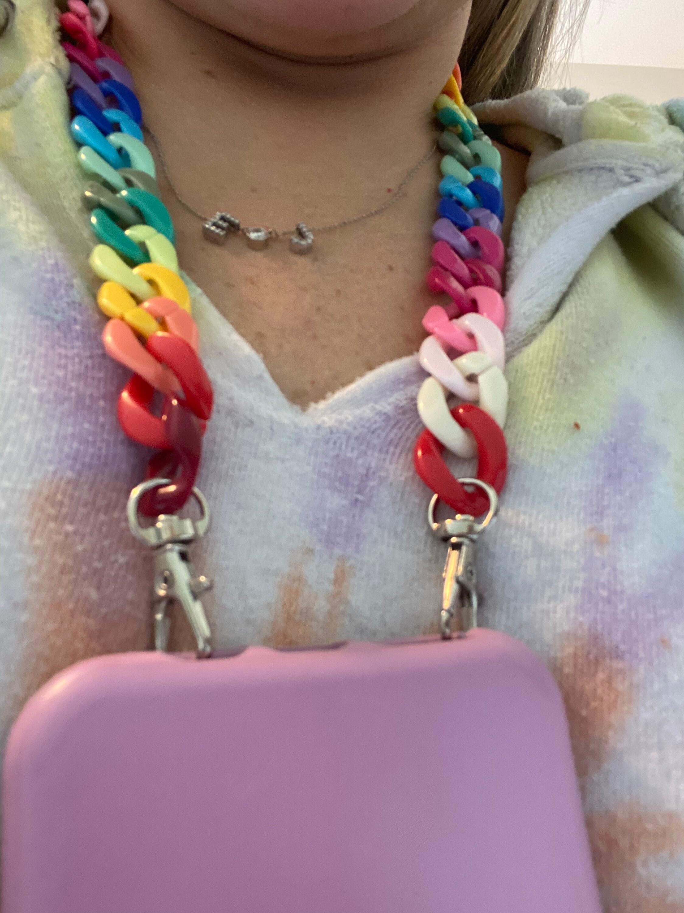 IPhone / cell phone chain necklace lanyard acrylic chains for Etsy