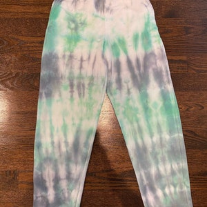 Mens, women’s green and black tie dye, tie - dyed, tie - dye pants, tie dye sweatpants, tye dye sweatpants, tye dye joggers for men