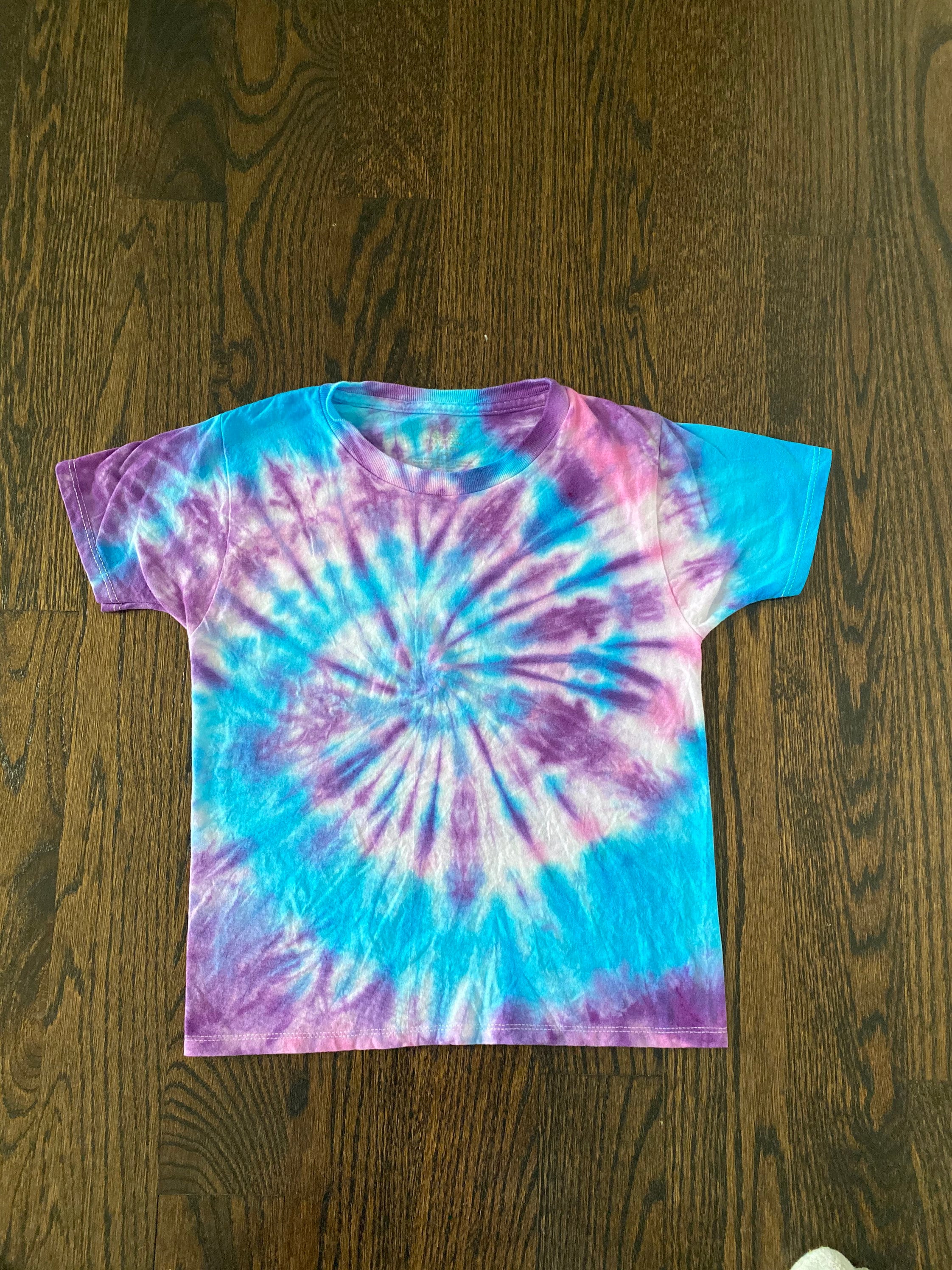 Girls Blue, Pink and Purple Tie Dye, Tie-dye T Shirt, T-shirt, 100 ...