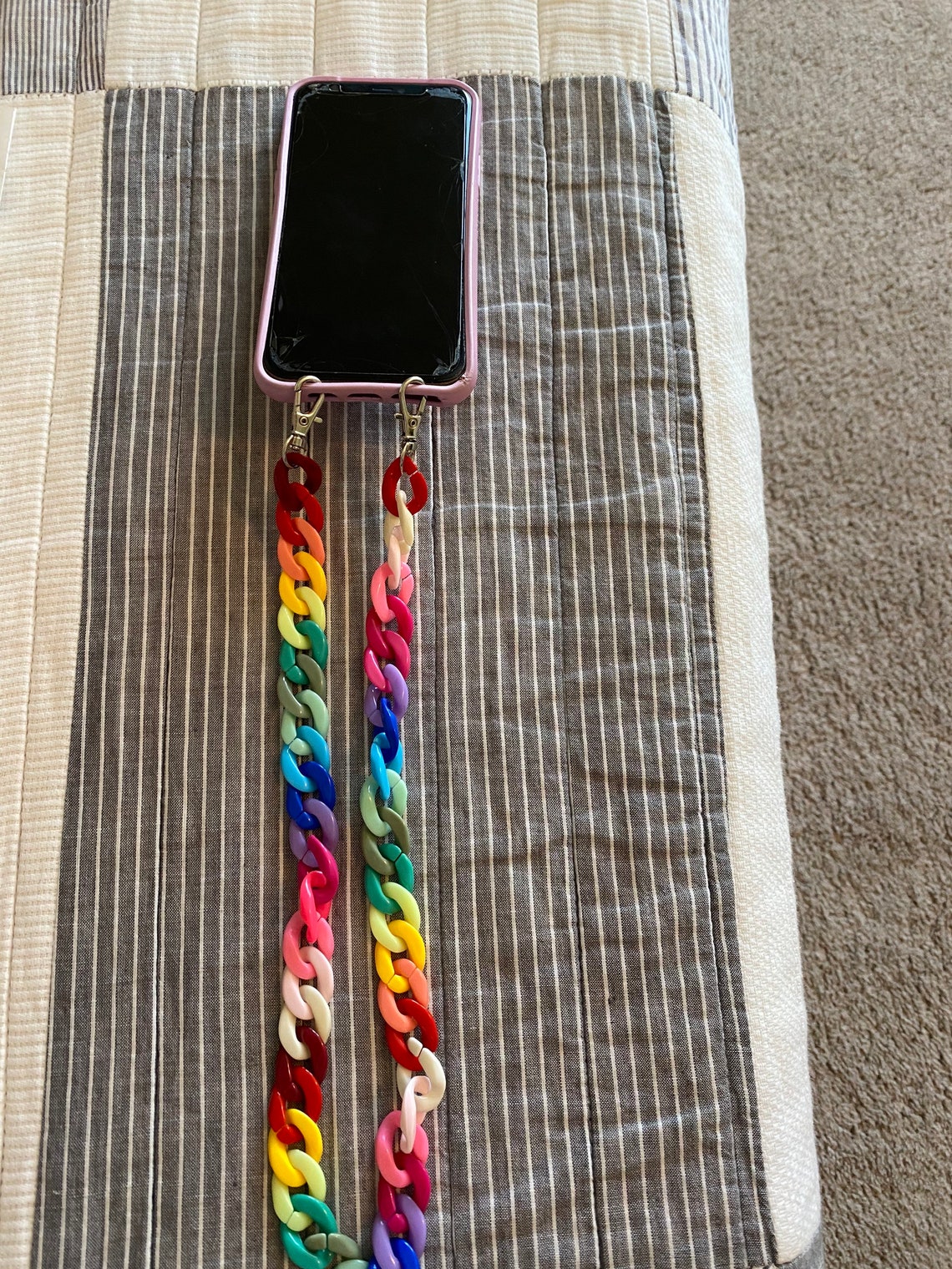 IPhone / cell phone chain necklace lanyard acrylic chains for Etsy