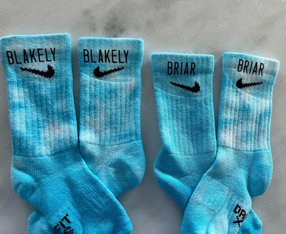 Personalized Nike Crew Socks Tie Dye With Color and Name of  display picture 3