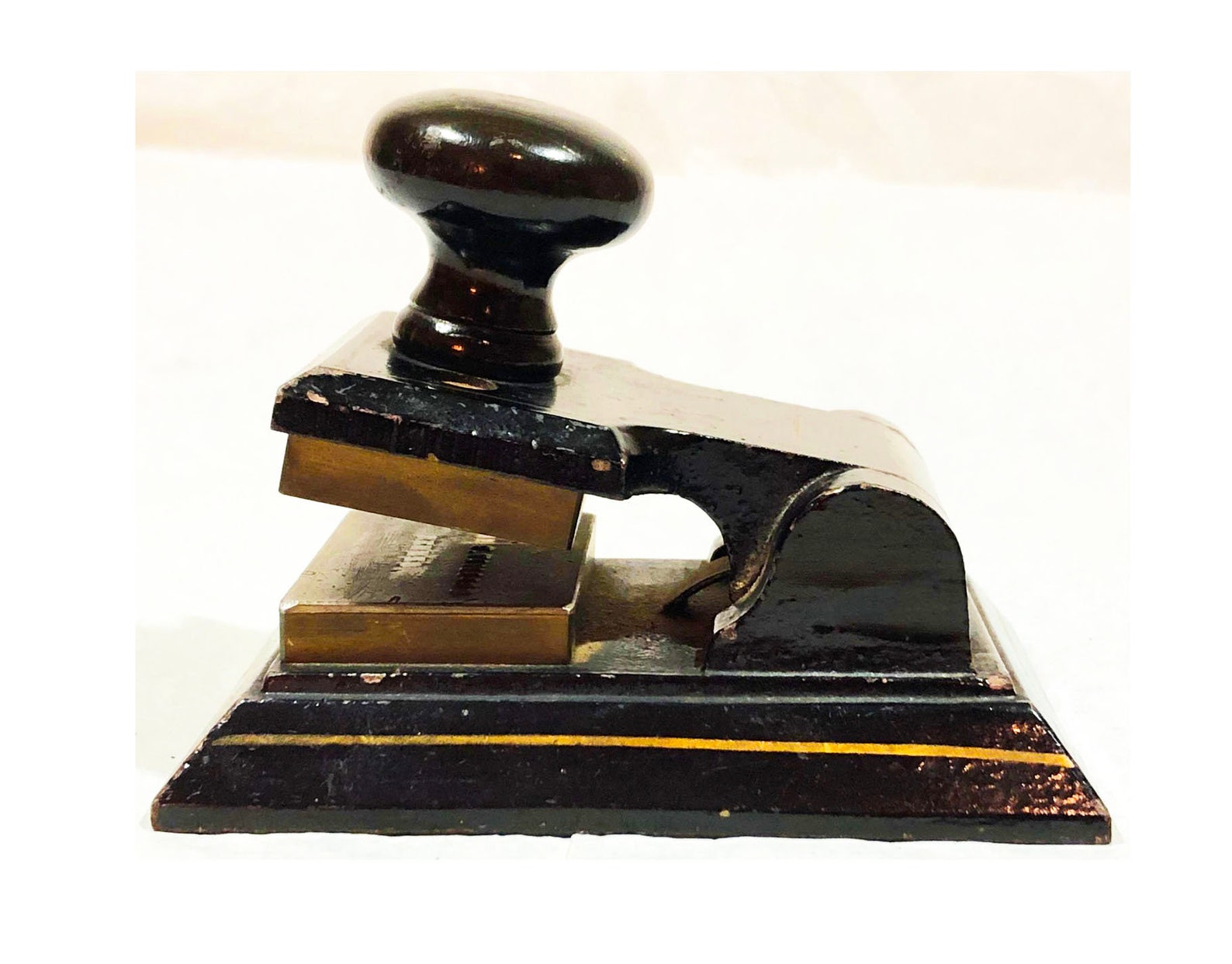 French Vintage Embosser Cast Iron Paperweight Monogram Dry Etsy UK