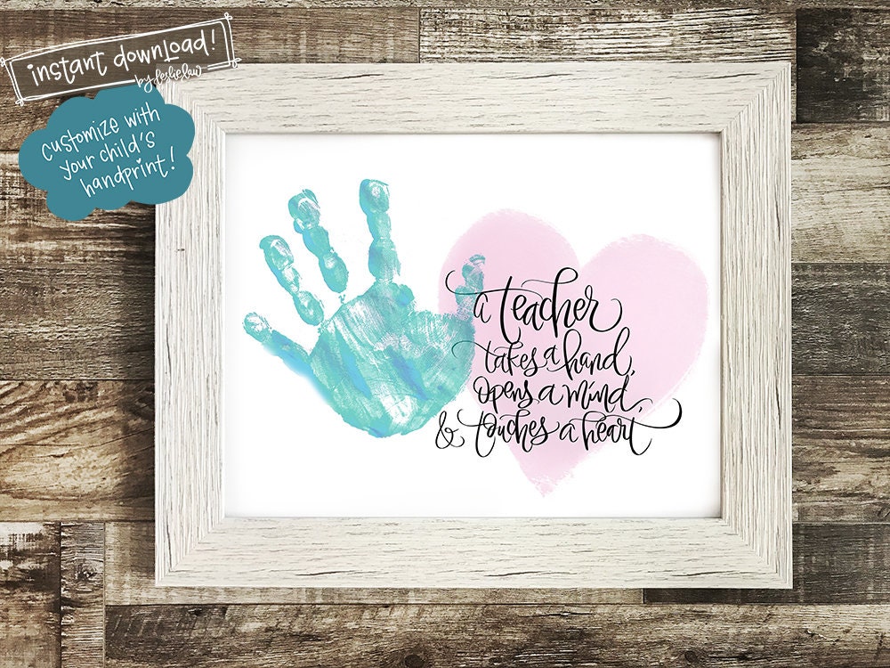 PRINTABLE Teacher Appreciation Handprint Art Craft Hand Etsy