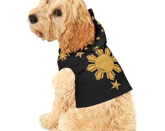 Philippine Sun and Star  Dog Hoodie | Filipino Dog hoodie