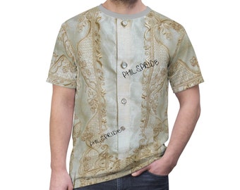 Philippines Filipino Barong  Tagalog Inspired everything DIGITALLY PRINTED  Shirt. No buttons(  No PHILSPRIDE wordings when printed)