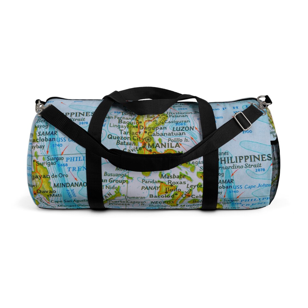 Philippine Map Duffel Bag Crisply Printed Filipino Duffel Bag Filipino ...