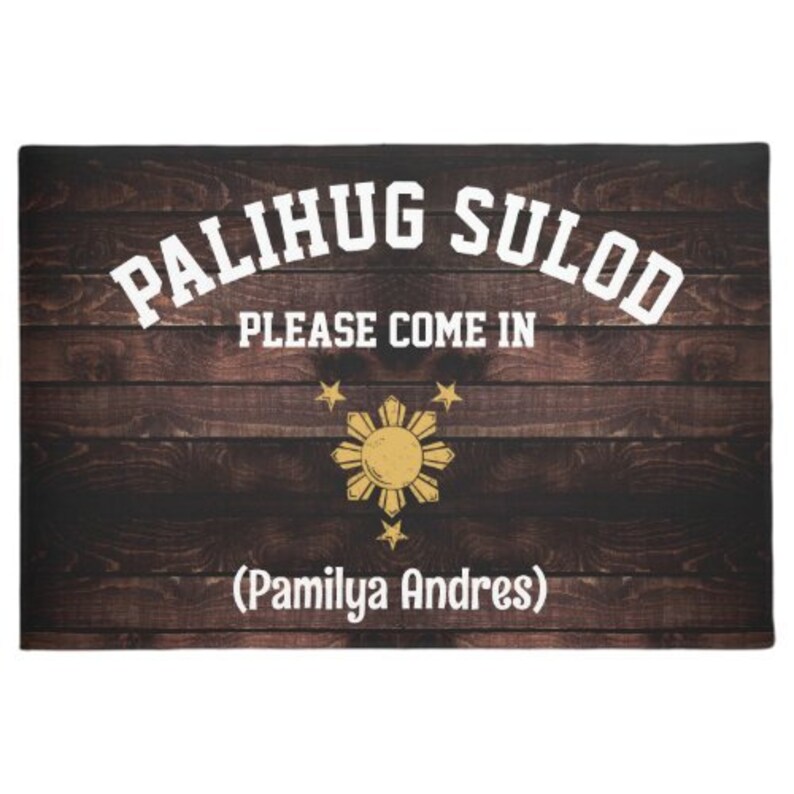 Personalized Filipino Cebuano Palihug Sulod Door Mat Filpino Etsy