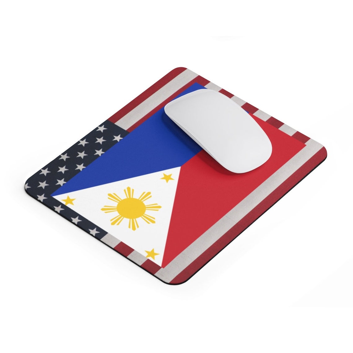Philippines US Flag Mousepad Pinoy Mouse Pad Philippine Etsy