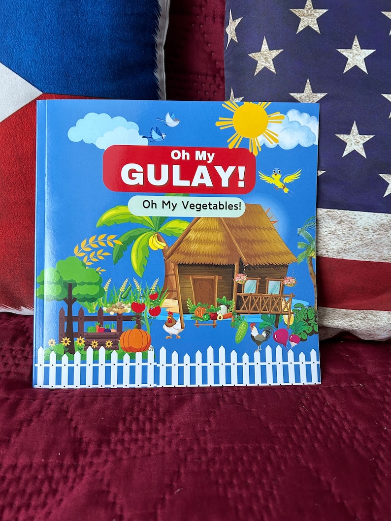 Philippine Vegetables in Bahay Kubo song in Tagalog English Translation . Crisply printed vibrant color Book for kids & kids at heart. image 1