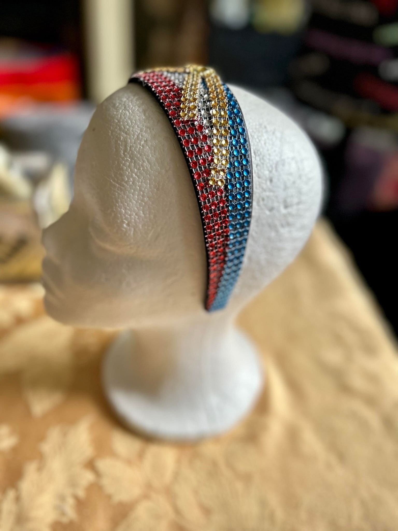 Haute couture handmade Philippine linen headband ✨ “Shine bright with our handmade flower headbands are the  main image 3