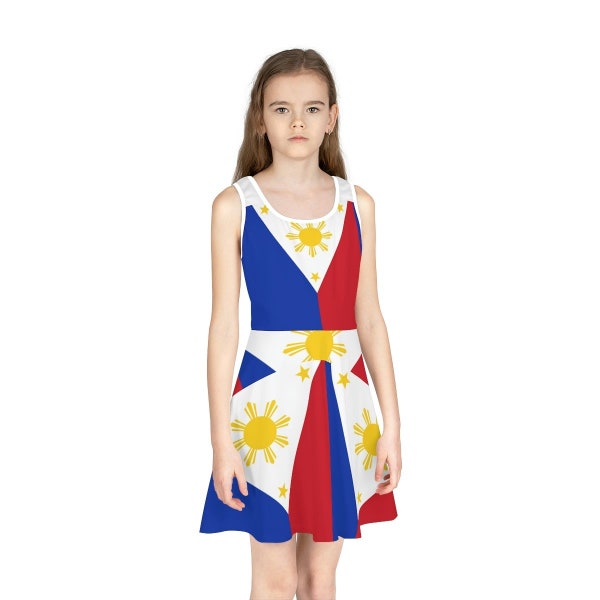 Filipino Culltural Sundress Girls Costume | Independence day celebration Kids  Costume