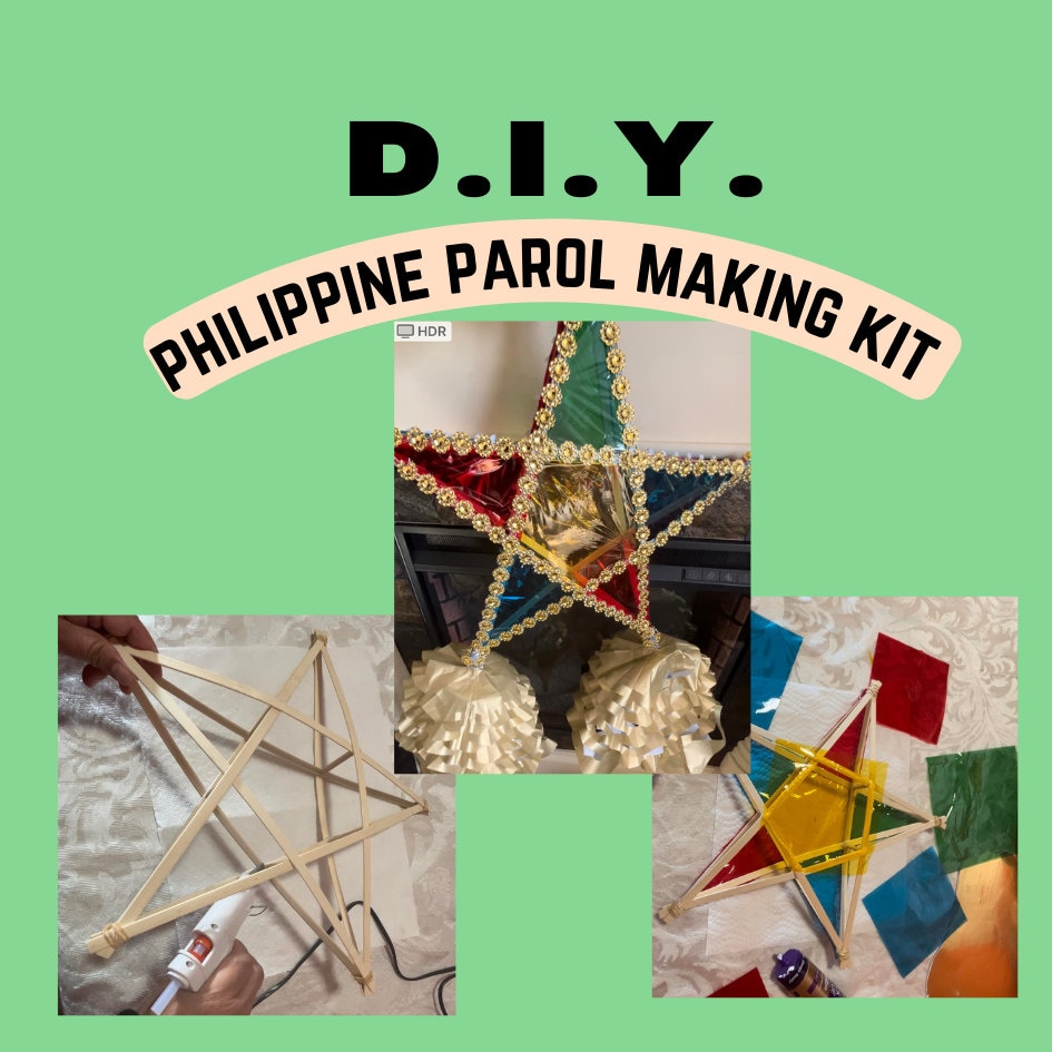 DIY The Art of Making Your Own Philippine  Christmas Holiday Parol Kit.  Traditional Wooden  Parol/ Lantern Kit. Pls READ  Full Description.