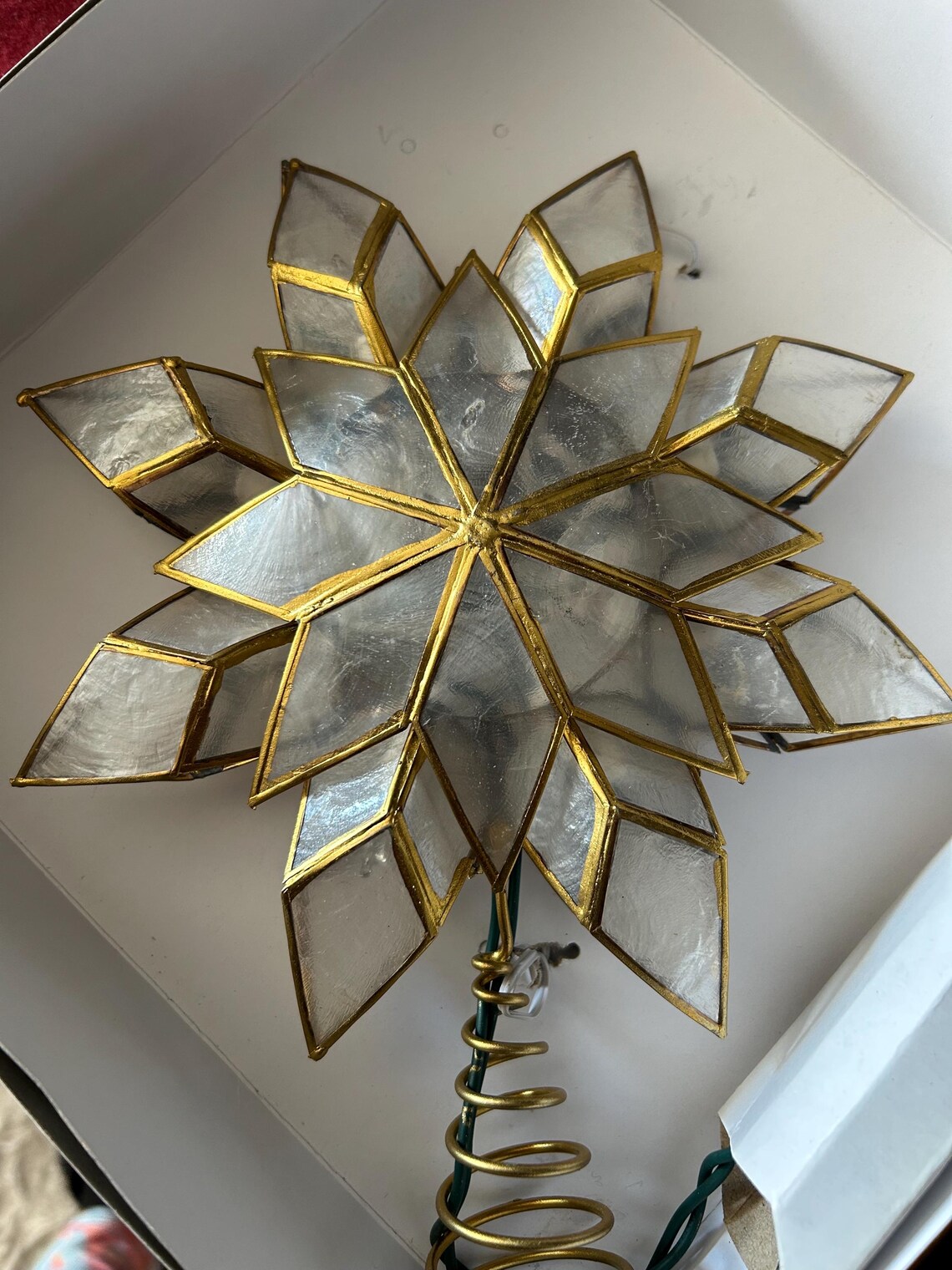 Philippines Capiz Star Tree Topper | 8 Inches Lighted Tree Topper ...
