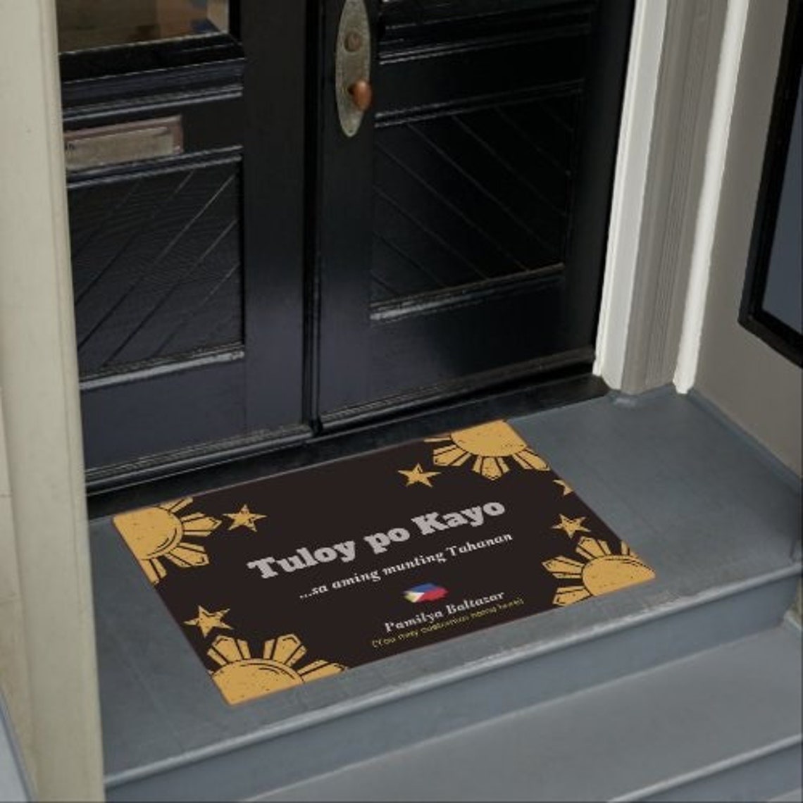 Personalized Filipino Doormat Philippine Star and Sun Etsy