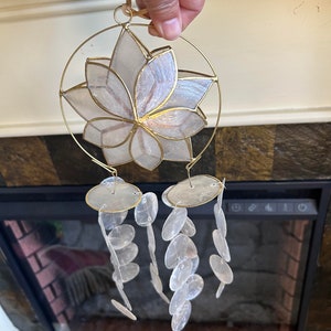 Traditional Philippine Capiz Mini Parol  Star Flower Lantern, High Quality Filipino Made Christmas Lantern Ornament  Filipino gift