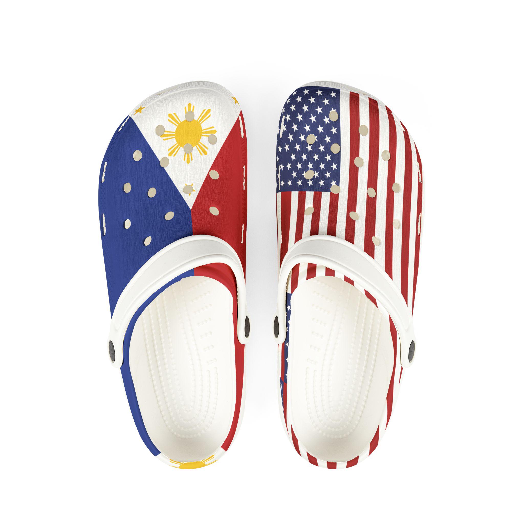 Flag crocs hotsell