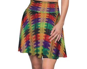 Philippines Filipino Crisply PRINTED Batik Inspired Skater Skirt | Muliti cultural Philippine Filipino Attire | Independence Day Attire