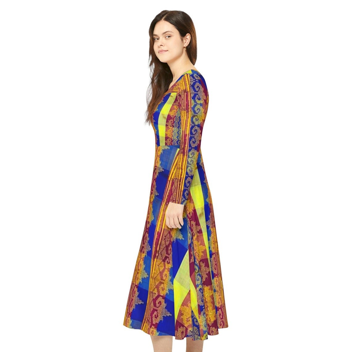 Philippines Filipino Mindanao Batik Inspired Women's Long Sleeve Dance ...
