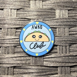 Awko taco club sticker/ Awko taco sticker/ dishwasher safe sticker/ kawaii taco sticker